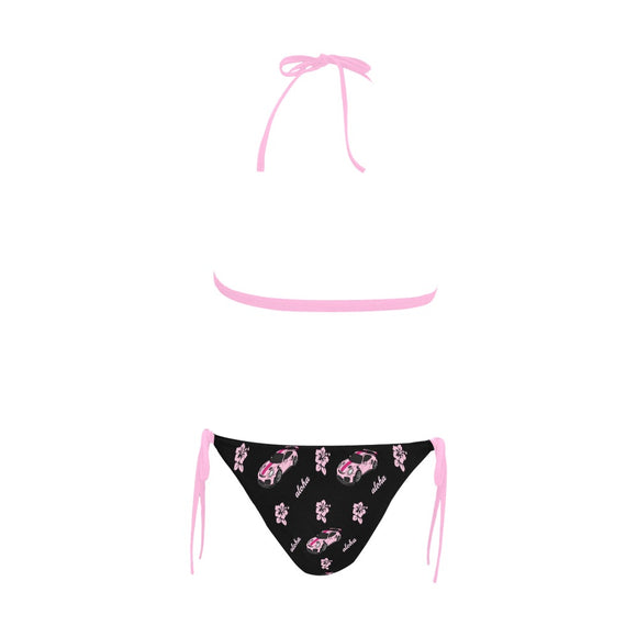 GT2RS Pink/Black Combo Halter Bikini SET Aloha collection