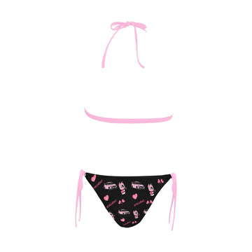 Type R Civic Pink/Black Combo Halter Bikini SET Aloha collection - 0