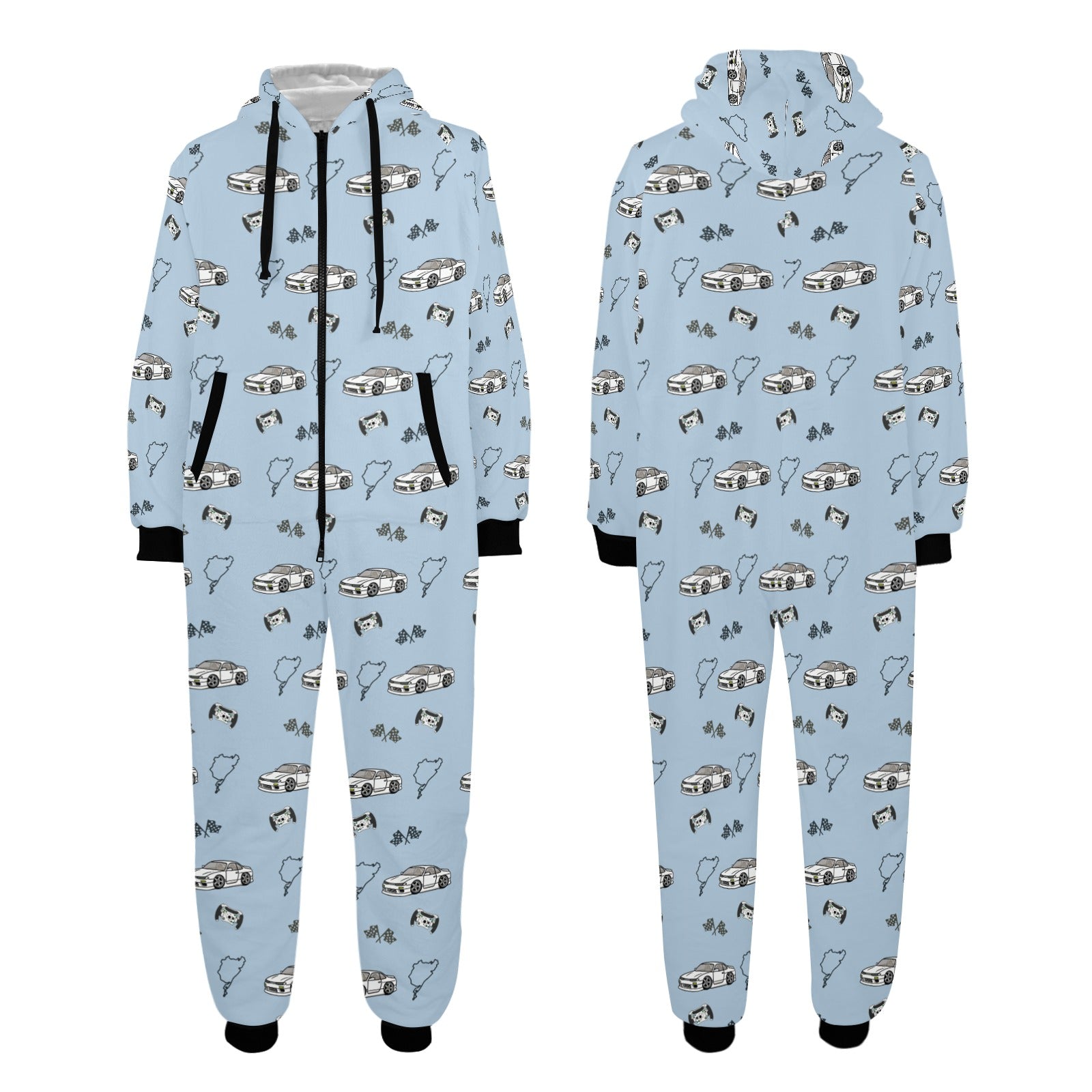 Unisex Silvia S14 Onesie Pajamas Nurburgring Race Pattern