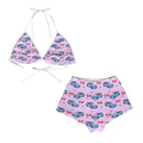 240SX Lavender Cherry Triangle Bra and Shorts Set-1