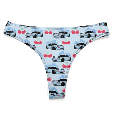 Miata Blue Cherry Thong 100% Cotton Underwear