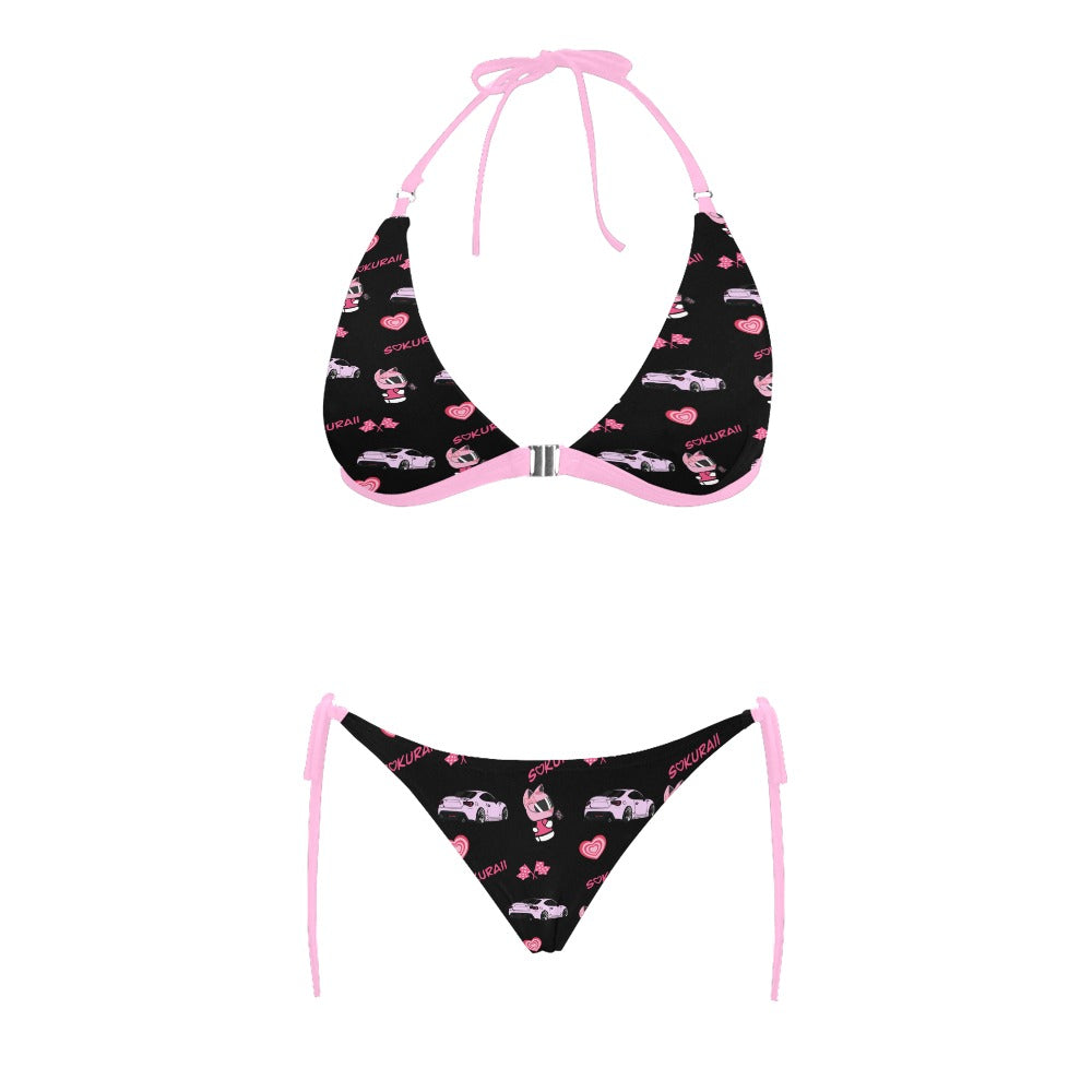 GT86 Pink/Black Combo Halter Bikini SET Aloha collection