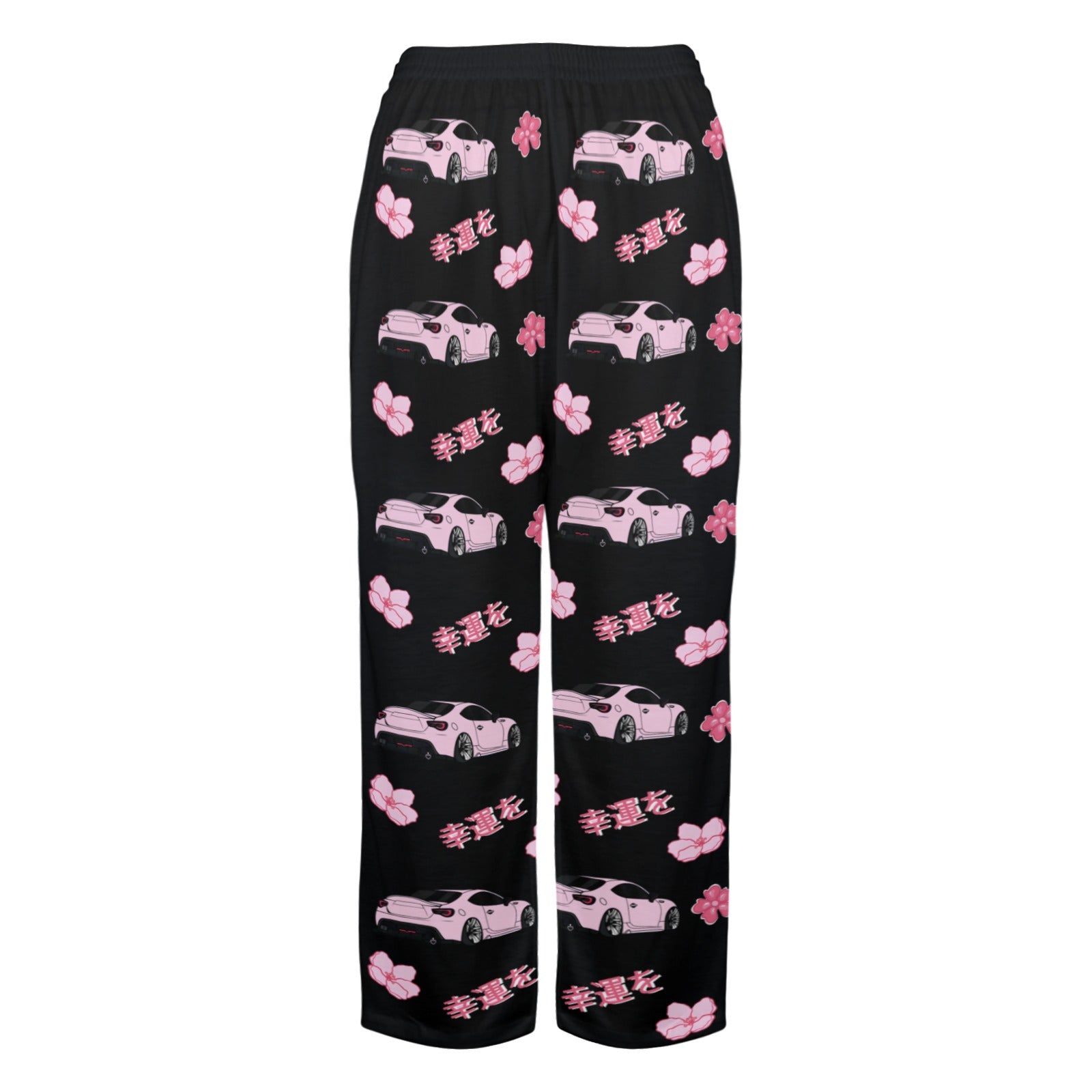 BRZ Cherry Blossom X Goodluck Pajama Pants Women Black