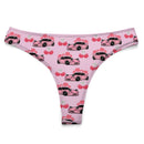 Miata Pink Cherry Thong 100% Cotton Underwear-1