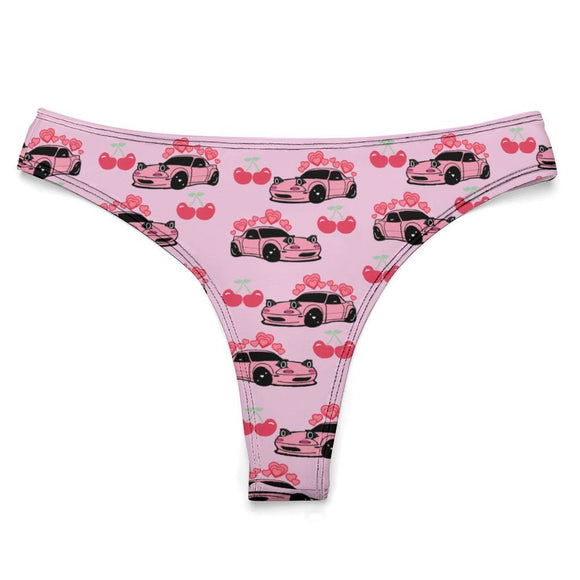 Miata Pink Cherry Thong 100% Cotton Underwear