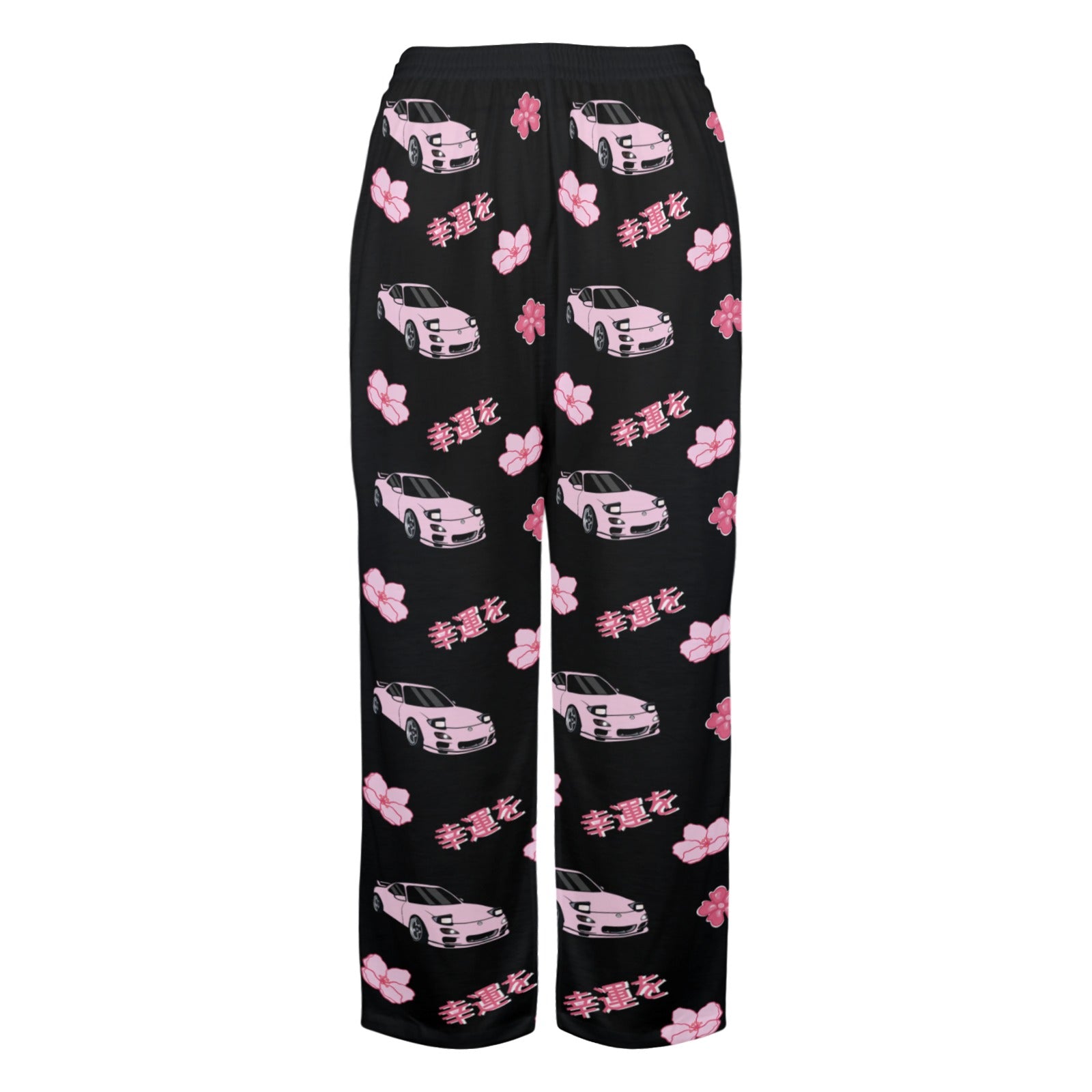 RX7 Cherry Blossom X Goodluck Pajama Pants Women Black