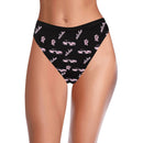 High Waisted Top+Bottom Miata Pink/Black Combo-2