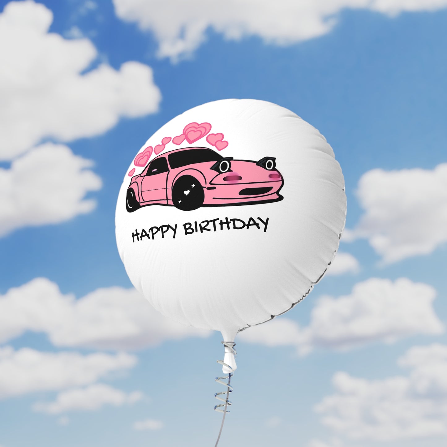 Miata Happy Birthday Helium Balloon
