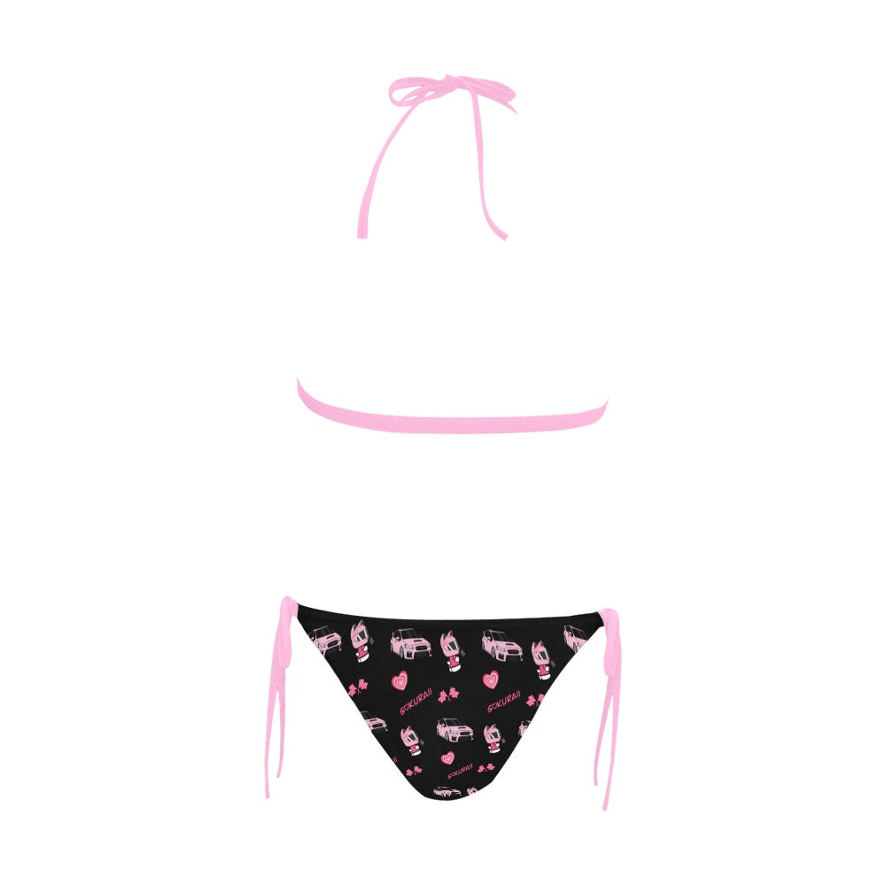 WRX Pink/Black Combo Halter Bikini SET Aloha collection