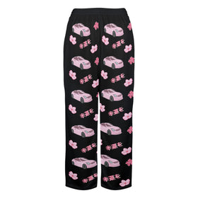 G35 Black Cherry Blossom X Goodluck Pajama Pants Women