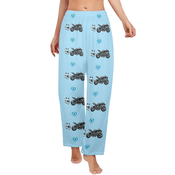 Kawasaki Ninja H2 R Baby Blue Women's Pajama Pants - 0