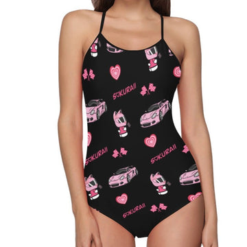 Carrera GT Kitty Race Pattern One Piece Swimsuit