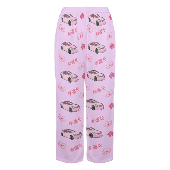 G35 Lavender Cherry Blossom X Goodluck Pajama Pants Women