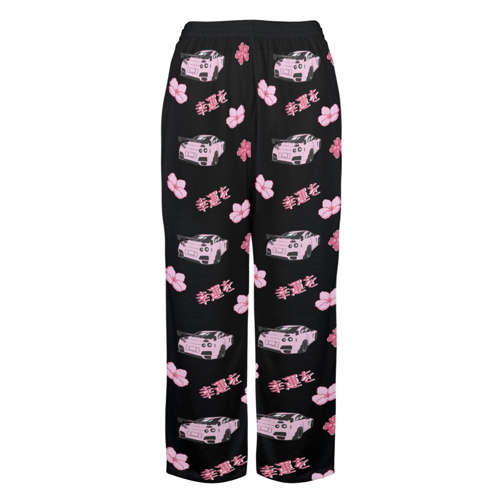 R35 GTR Black Cherry Blossom X Goodluck Pajama Pants Women