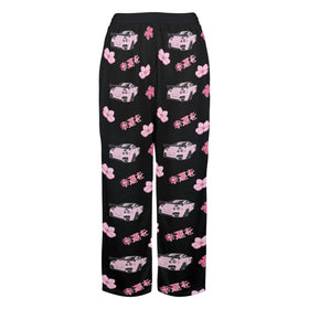 R35 GTR Black Cherry Blossom X Goodluck Pajama Pants Women