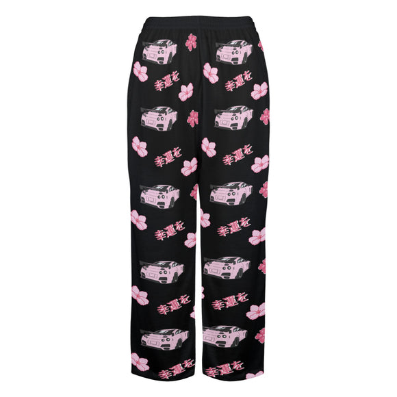 R35 GTR Black Cherry Blossom X Goodluck Pajama Pants Women