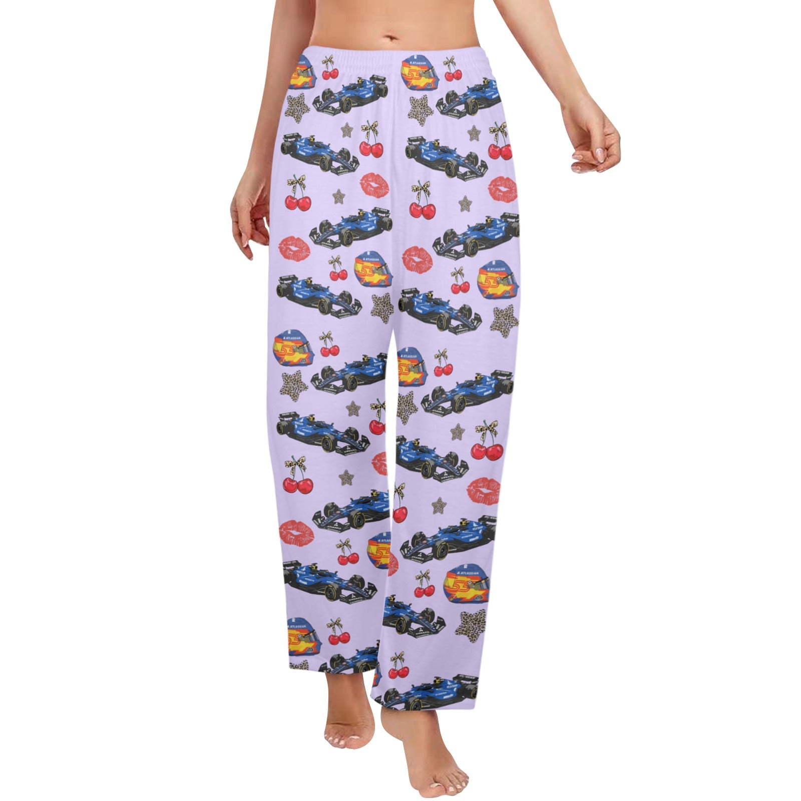 Carlos55 Cherry Leopard Print Pajama Pants - 0