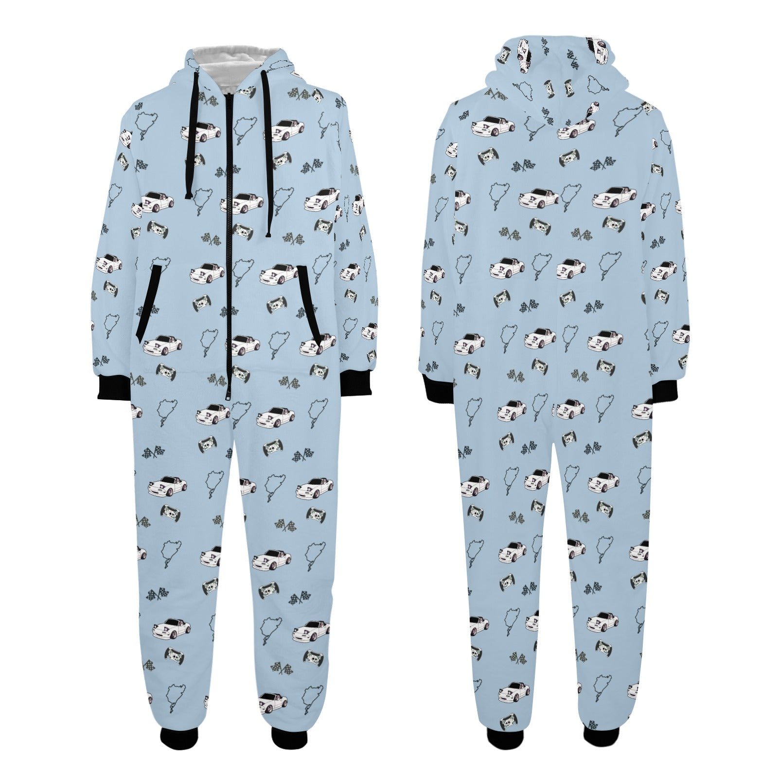 Unisex Miata MX-5 Onesie Pajamas Nurburgring Race Pattern