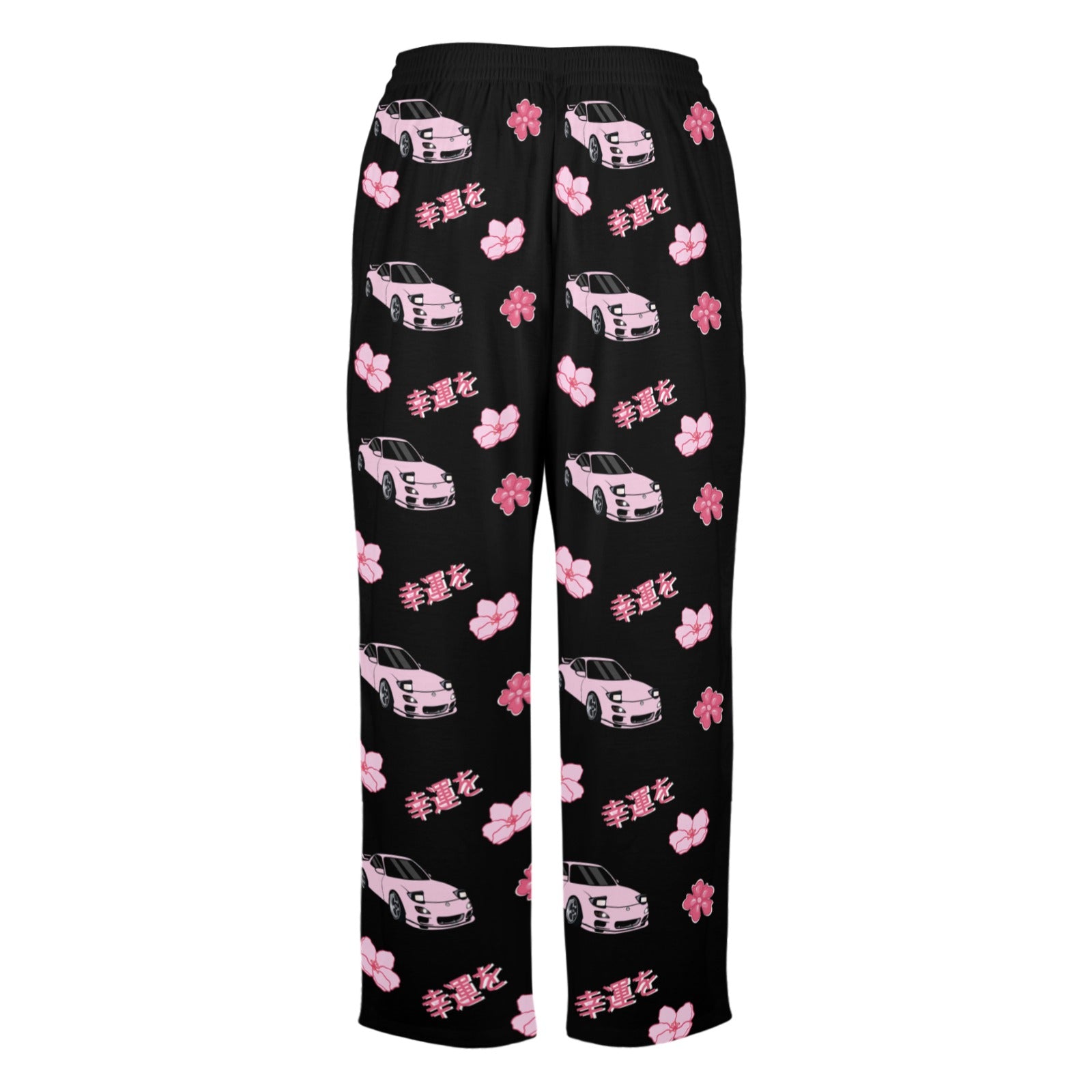 RX7 Cherry Blossom X Goodluck Pajama Pants Women Black - 0