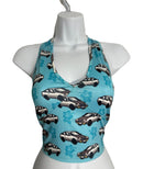 AE86 Light Blue  Halter Top-1
