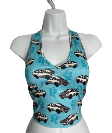 AE86 Light Blue  Halter Top