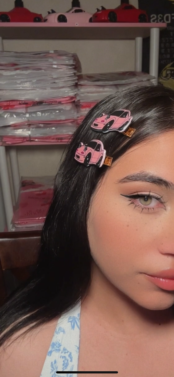 Miata Hair Clip Pink
