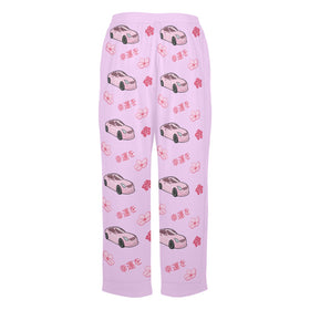 G35 Lavender Cherry Blossom X Goodluck Pajama Pants Women - 0