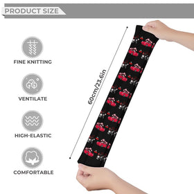 Miata red/black combo Thigh High Stockings - 0