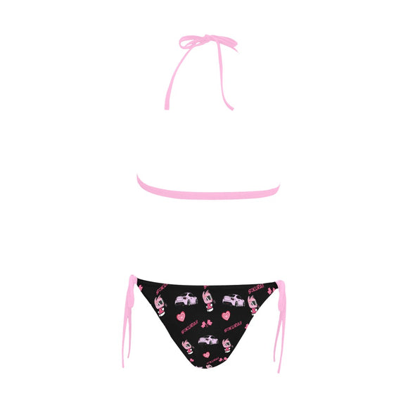 GT86 Pink/Black Combo Halter Bikini SET Aloha collection