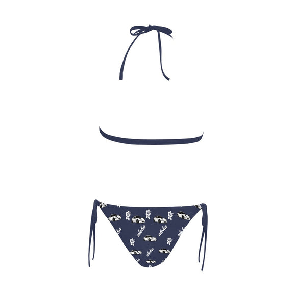 Miata Navy Blue Halter Bikini SET Aloha collection