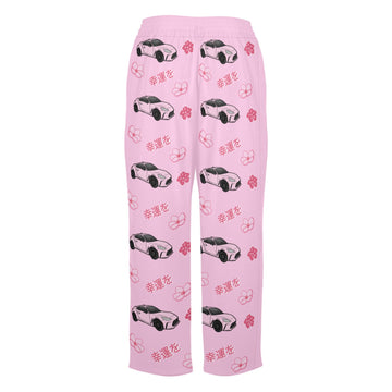 GR86 Pink Cherry Blossom X Goodluck Pajama Pants Women - 0