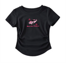GT2RS Black Cotton Fitted Ruched Waisted Shirt ( pre order)-1