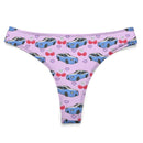 240SX Blue/Lavender Cherry Thong 100% Cotton Underwear-1