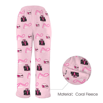 Formula 1 TRACK Baby Pink Fleece/ Plush Pajamas Women's