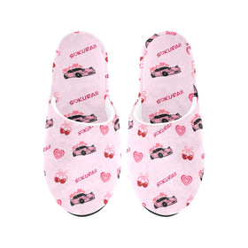 Miata Plush Non-Slip Cotton Slippers Pink