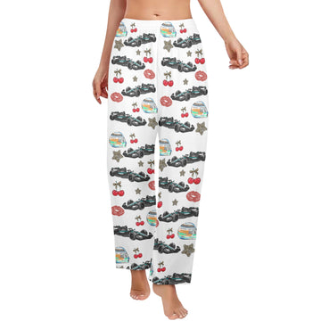 Kimi12 Cherry Leopard Print Pajama Pants