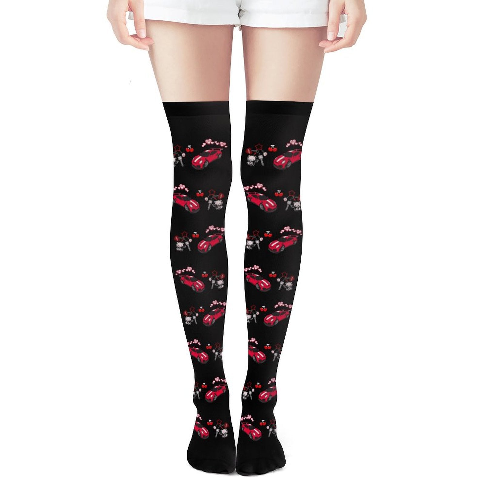 GT2RS red/black combo Thigh High Stockings