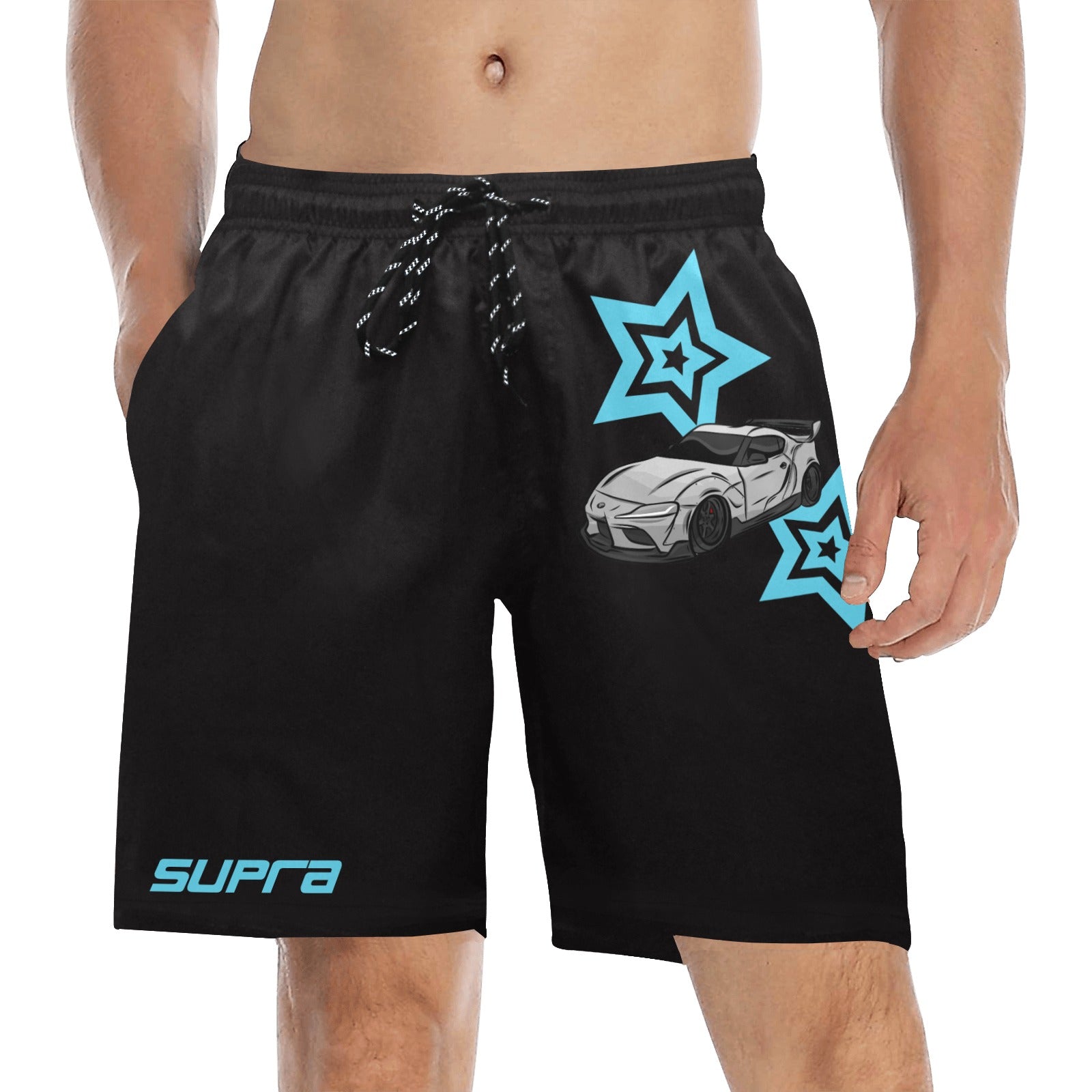Bottom Swim Shorts Supra Black Blue Star - 0