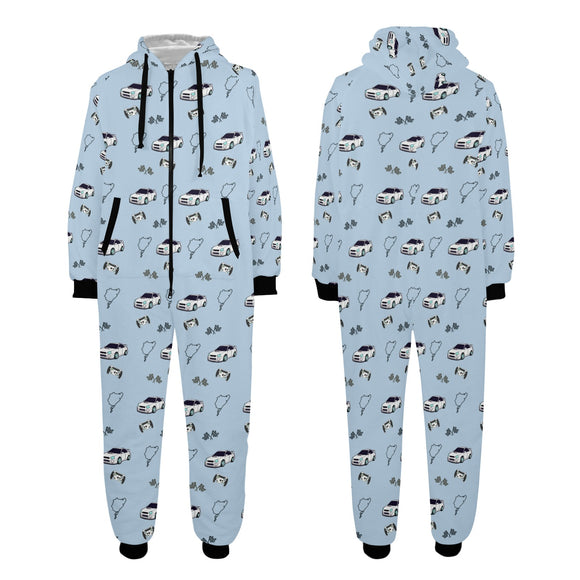 Unisex Subie Bugeye Onesie Pajamas Nurburgring Race Pattern