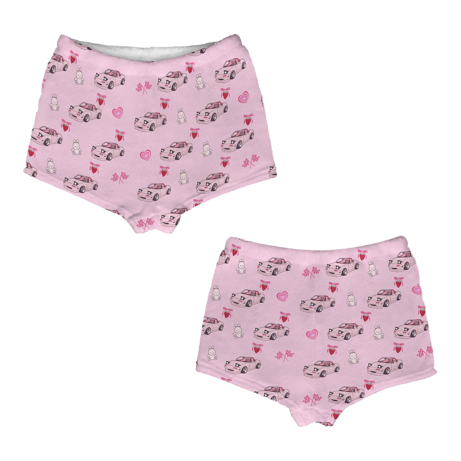 Miata Pink  Bunny shorts fleece