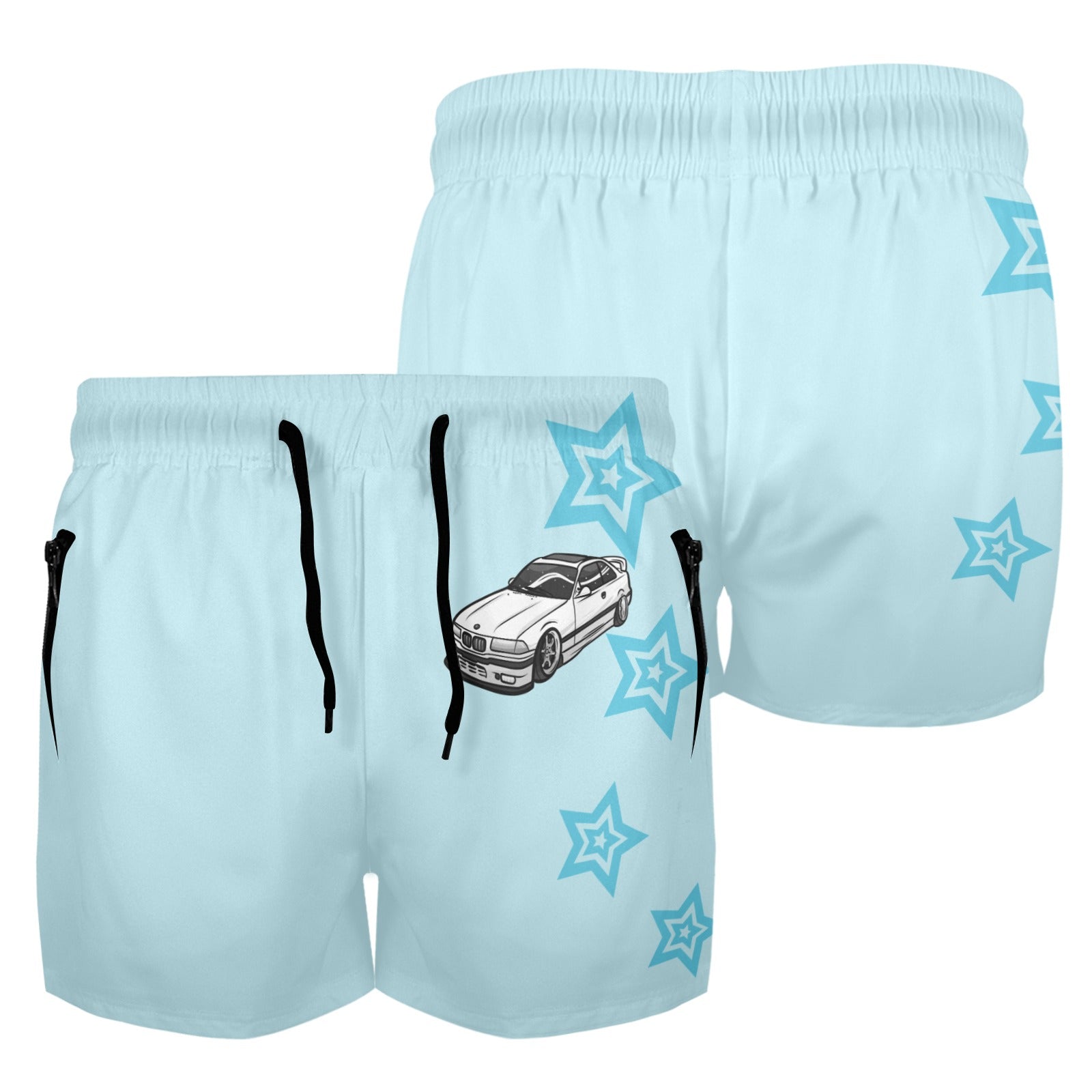 Swim Shorts E36 Light Blue Stars