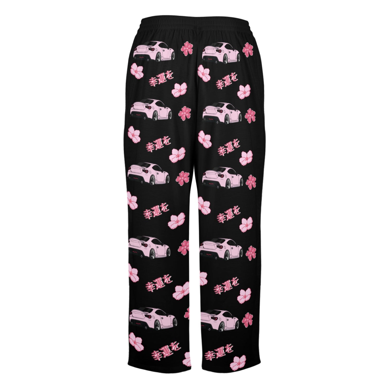 BRZ Cherry Blossom X Goodluck Pajama Pants Women Black - 0