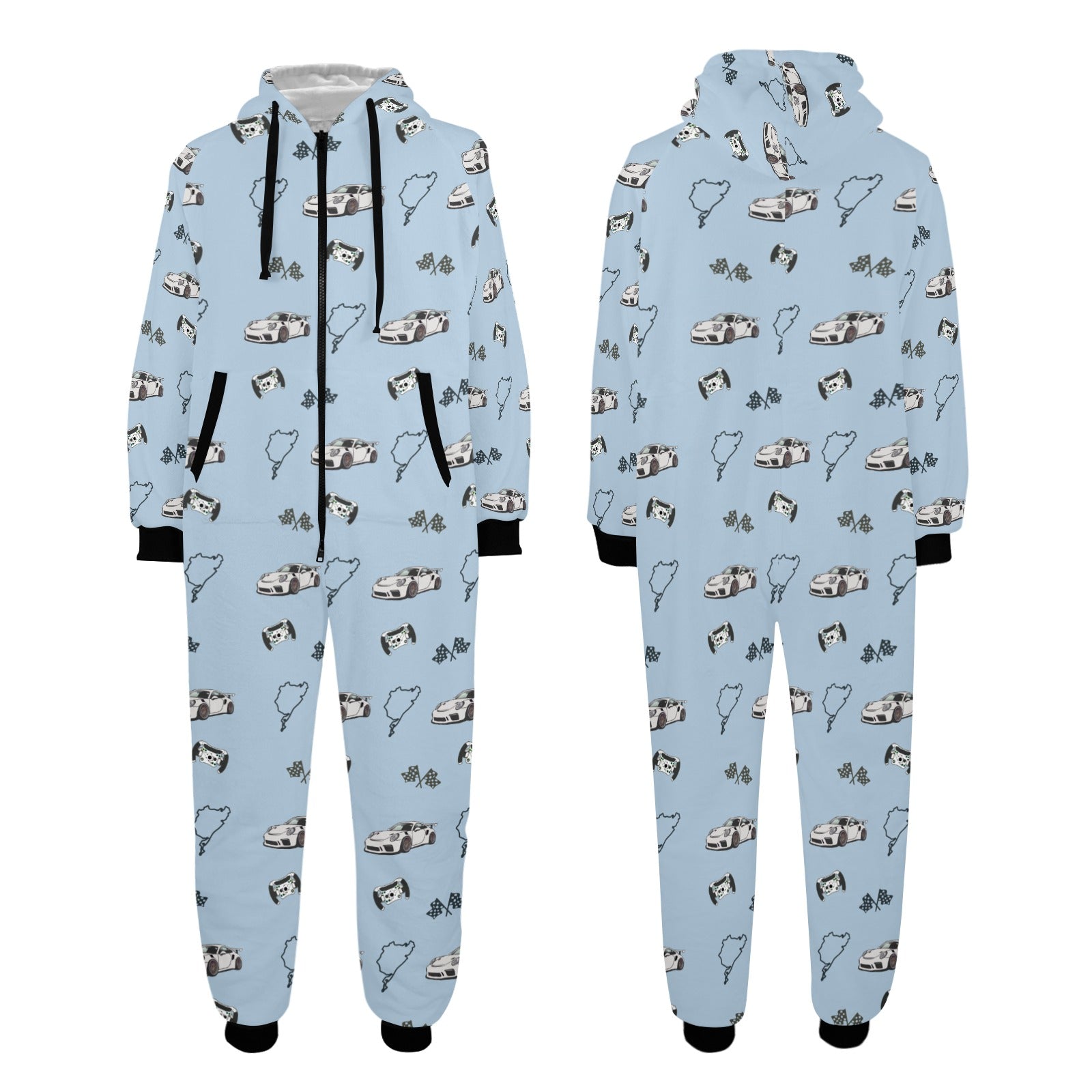 Unisex GT3RS Onesie Pajamas Nurburgring Race Pattern