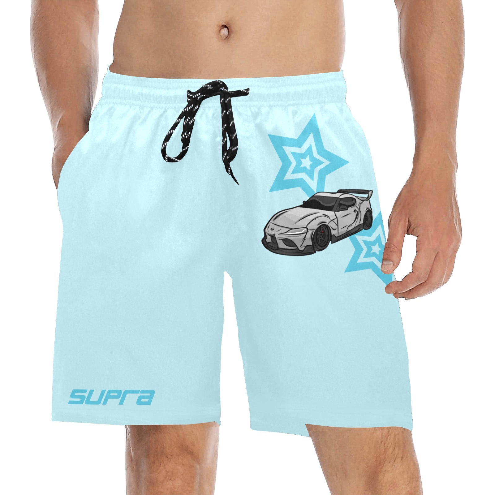 Bottom Swim Shorts Supra Light Blue Star - 0