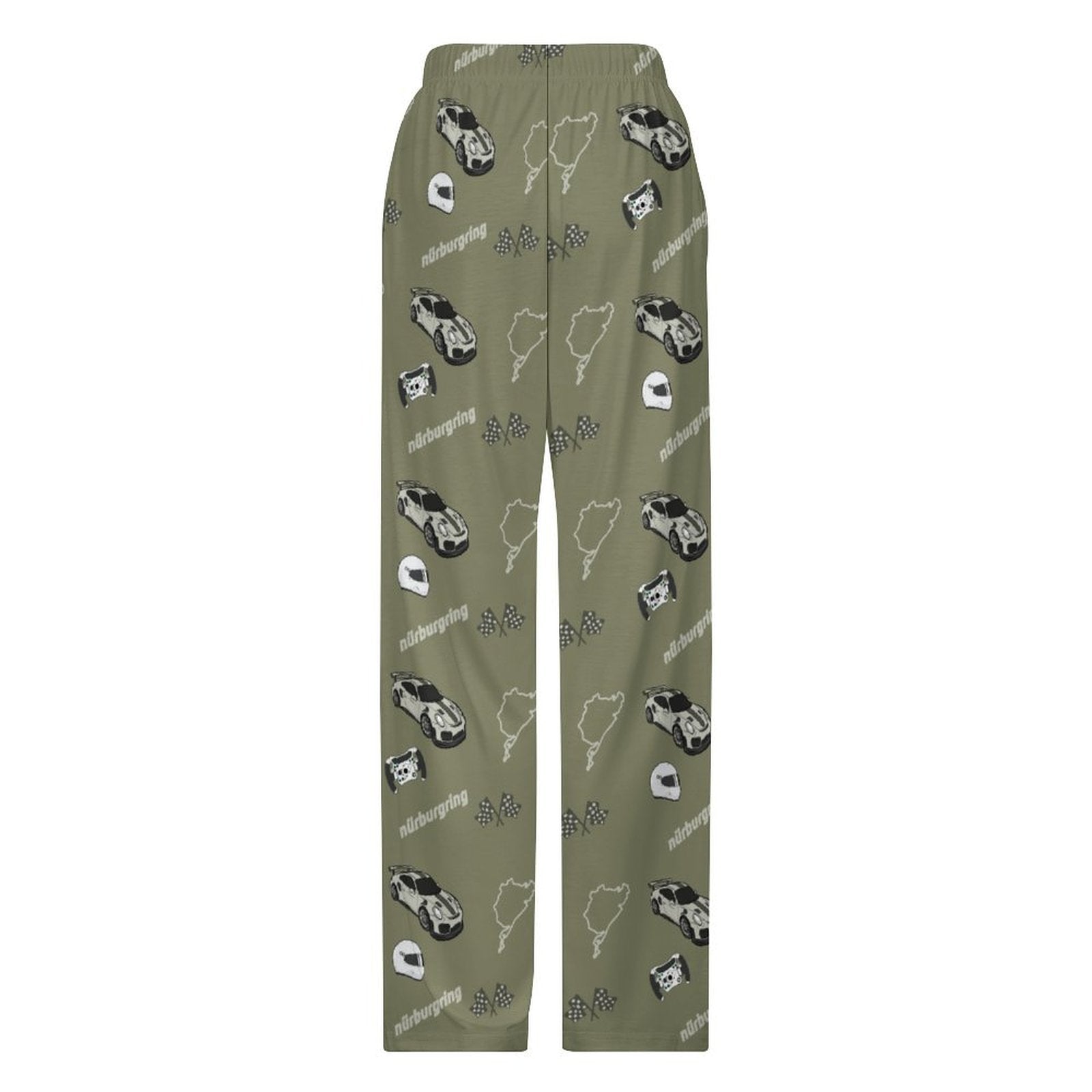 Unisex GT2RS  Nürburgring Lounge Pants with Pockets Moss Green - 0