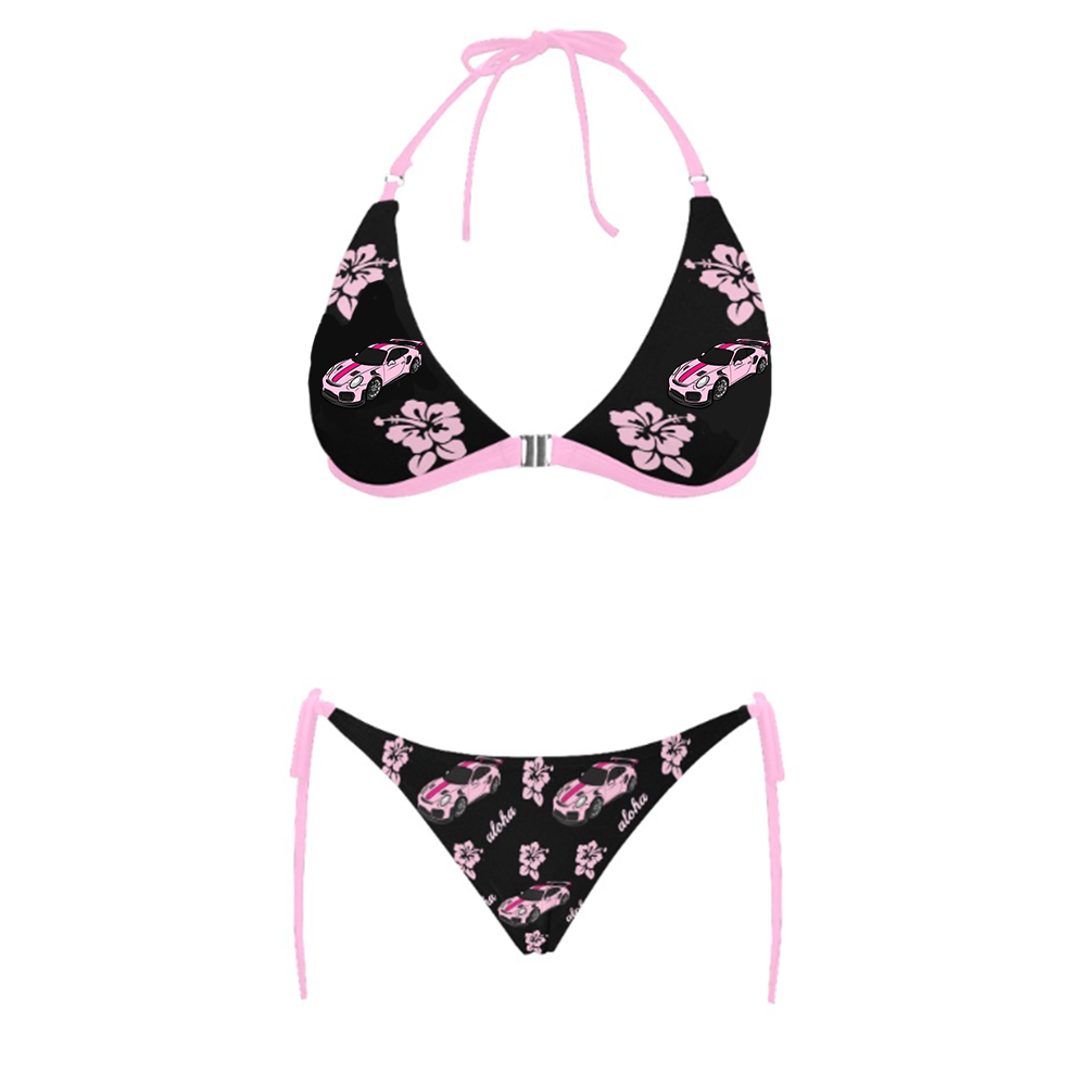 GT2RS Pink/Black Combo Halter Bikini SET Aloha collection