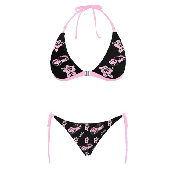 GT2RS Pink/Black Combo Halter Bikini SET Aloha collection
