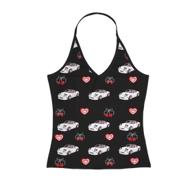 White Miata Full Length Halter Top