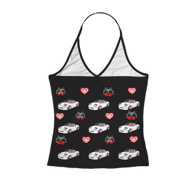 White Miata Full Length Halter Top - 0