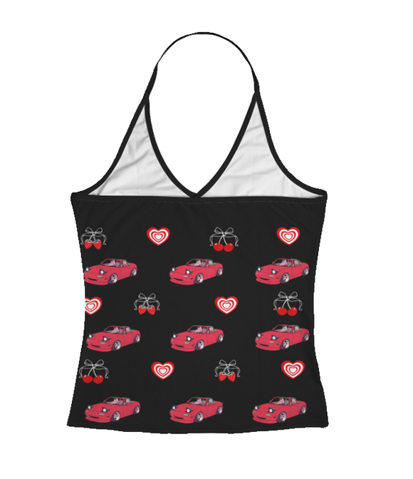 Black Miata Full Length Halter Top